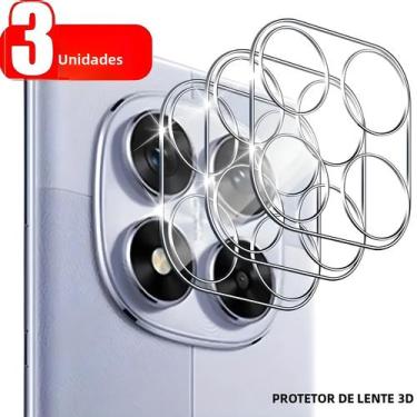 Imagem de Protetor De Lente De Câmera 3D Transparente Para Xiaomi Redmi Note 14 