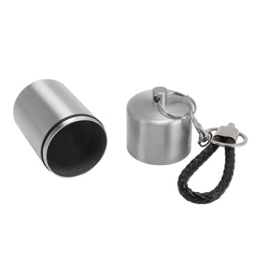 Imagem de SUNGOOYUE Tubo de Armazenamento de Metal Leve Multifuncional, Capa de Chuva, Recipiente de Alumínio para Exploração Ao Ar Livre (Prata)