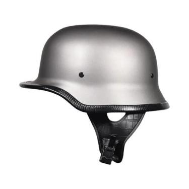 Imagem de Capacete Retro Unissex Estilo Soldado Capacete Semi-Capacete Alemão Ca