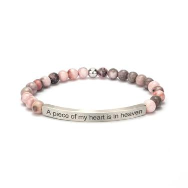 Imagem de cusurlove Pulseiras inspiradoras para mulheres, banhado a ouro 18 K, versículo bíblico cristão, joia de fé, presente religioso de oração de Jesus para mãe, irmã, amiga, Large, Aço inoxidável, Jaspe