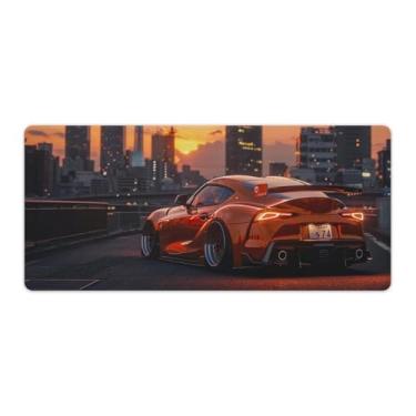 Imagem de HouLaiZhe City Sunset Sup JDM Carro Grande Gaming Mouse Pads Tapete de Mesa Base de Borracha Antiderrapante Laptop Acessórios de Computador Suprimentos Bloco de Escrita para Escritório Casa 40 x 90 cm