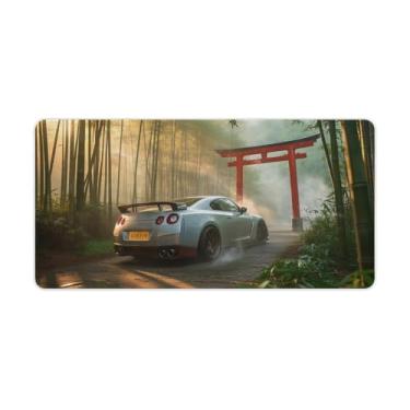 Imagem de HouLaiZhe JDMー R35 Bamboo Forest Zen Gaming Mouse Pads JDM Car Desk Pads Grandes Mousepads para Teclado Desktop Tapete de Computador 30 x 60 cm