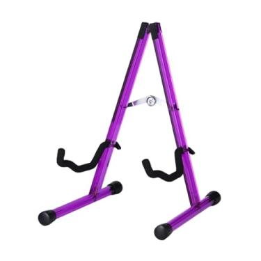 Imagem de JunZheHub Suporte Dobrável em Formato de a para Guitarra, Suporte Portátil para Guitarra, Acessório para Instrumentos Musicais Como Guitarras Acústicas, Guitarr, Roxo