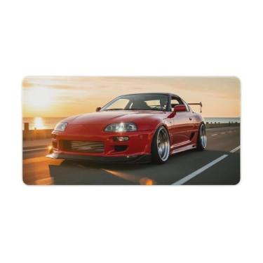 Imagem de HouLaiZhe JDM Sup Sports Extreme Speed Sunset Gaming Mouse Pads JDM Car Desk Pads Grandes Mousepads para Teclado Desktop Tapete de Computador 30 x 60 cm