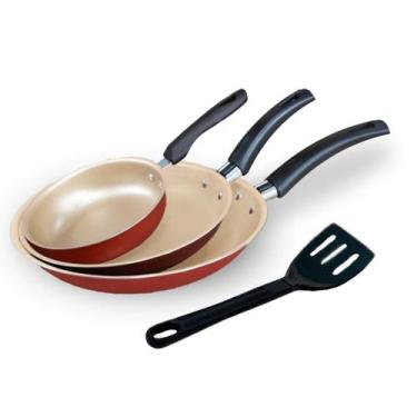 Imagem de Conjunto De Frigideira 3 Peças Antiaderente Teflon - Global ALuminio, 