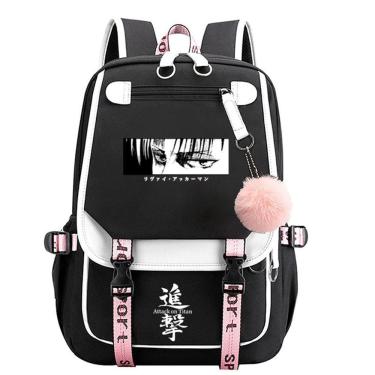 Imagem de Mochila Attack on Titans Levis Ackermans Cartoon Kids