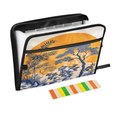 Imagem de Wassud Jungle Scene Acordeão Organizador de Arquivos Letra A4 Pasta de Arquivo de Papel Organizador de Documentos com Etiquetas Pasta de Arquivo Expansível 13 Bolsos