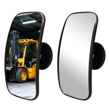 Imagem de 2 Espelhos Retrovisores Magnéticos para Empilhadeira, Espelhos Laterais Magnéticos Quadrados Universais Tratores Ajustáveis em 360 Graus para Diversos Modelos de Empilhadeira