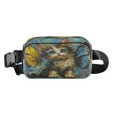 Imagem de CEBUGI Pochetes de caminhada para homens e mulheres, pochetes modernas e resistentes à água com cinto ajustável para treino, viagem, corrida