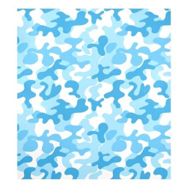 Imagem de Adesivo de ímã aparável azul camuflagem para decoração de eletrodomésticos de cozinha 58,4 cm L x 66 cm A