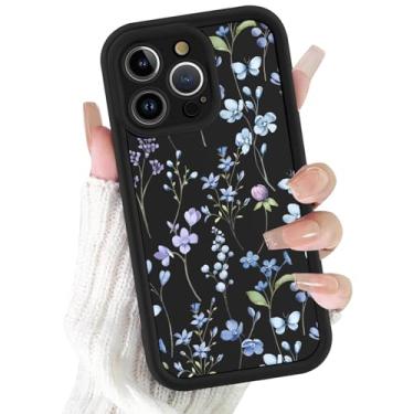 Imagem de FBHGLOA Capa para iPhone 16 Pro Max 16,9 polegadas estética borboleta flor capa de telefone linda borboletas floral moderna capa protetora completa para lente de câmera à prova de choque macio fino