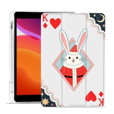 Imagem de MAYCARI Capa de Natal para iPad A16 de 11 polegadas 2025 com suporte para lápis, capa protetora traseira de TPU macio de desenho animado de desenho animado original para iPad 10ª geração, capa fina