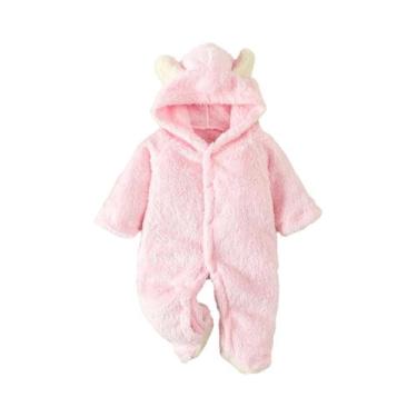 Imagem de Macacão De Fleece Para Bebê Recém-Nascido, Quente, Com Capuz, Para Pri