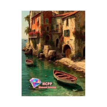 Imagem de Kit De Pintura Em Diamante 5D De Árvore De Coco Na Praia, DIY Mosaico 