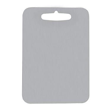 Imagem de CUOFYUNL Blocos de corte de aço inoxidável Tábua de corte Acessórios de cozinha (20 * 29)