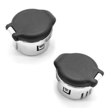 Imagem de JawGrew 2 peças de retentor de plugue de isqueiro de carro, tampa de poeira de tomada de energia de 12 V, acessórios OEM # 20983936, compatível com Chevrolet Silverado Avalanche Suburban Tahoe GMC