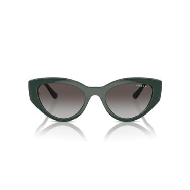 Imagem de Óculos de Sol Vogue Eyewear 0VO5566S 31228G Tam 52 / Verde Escuro - Lentes Cinza Gradiente