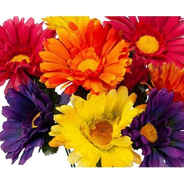 Imagem de S-shine Lote de 24 canetas de flores de 6 cores, margarida, caneta de escrita com ponta esférica, criatividade margarida e girassol