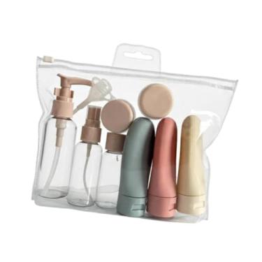 Imagem de ChuYiElegance Frascos de viagem para produtos de higiene pessoal, kit de recipientes portáteis e recarregáveis ​​para condicionador, Nórdico
