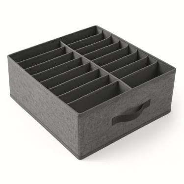 Imagem de Cesto Organizador Dobrável de Roupas com 16 Divisórias – Tecido Premium, Estrutura Reforçada e Grande Capacidade – Ideal para Gavetas, Closets e Armários