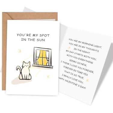 Imagem de Naixiwen Cartão de Dia dos Namorados de Gato Fofo, Cartão Romântico de Dia dos Namorados para Marido e Esposa, Cartões de Dia dos Namorados de Gato Adorável Presente para Namorada Namorado, You're My
