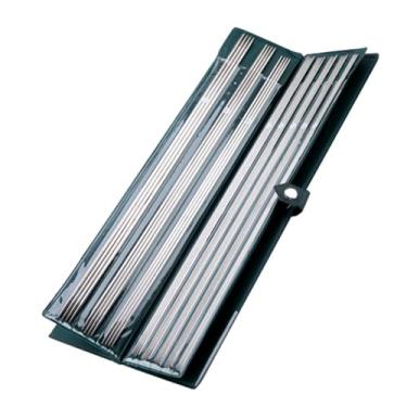 Imagem de Generic Agulha de tricô Reta Durável, Superfície Lisa, Conjunto de Agulhas para Tecer, Ferramentas Artesanais Diy, 44 Peças, 25cm, Aço Inoxidável (36cm)