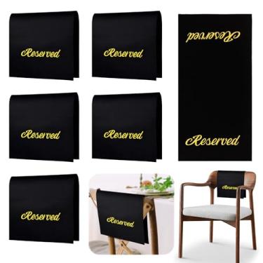 Imagem de UKQRRTC 6 placas de cadeiras reservadas, espaço reservado para igreja de 55 cm com palavras impressas, fácil de usar e armazenar para casamentos, igrejas, eceções, cinema, celebrações, festas e