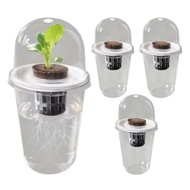 Imagem de Vasos transparentes para berçário - suprimentos hidropônicos para mudas - copos para iniciantes de plantas - para jardineiros, agricultores, , jardim, legumes, frutas, berçário, pátio