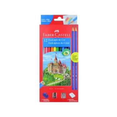 Imagem de Lápis De Cor Faber Castell 12+2 Cores + Apontador + Borracha