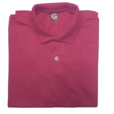 Imagem de Camisa polo masculina lisa piquet casual trabalho empresa bordado mang