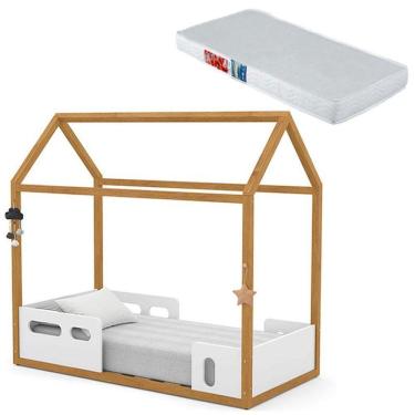 Imagem de Mini Cama Montessoriana Liv Branco Freijó Com Colchão - Matic