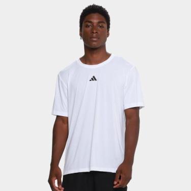 Imagem de Camiseta Adidas Treino Básica Masculina, Branco, P