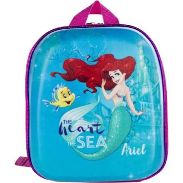 Imagem de Lancheira Pequena Sereia 3D Escolar Impermeável Infantil - Diplomata
