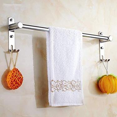 Imagem de 3FLQOOPP Toalheiro, prateleiras de toalha, prateleiras de banheiro, suporte de toalha de aço inoxidável, armazenamento de toalha de banheiro para banheiro, banheiro privado ou vaso sanitário/100 cm
