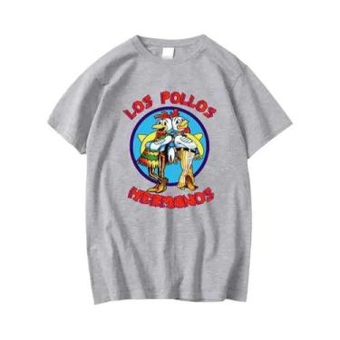 Imagem de Camiseta Masculina Engraçada Chicken Brothers, Camiseta Casual De Verã