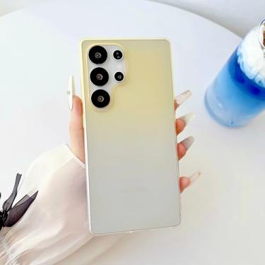 Imagem de Capa traseira de policarbonato resistente a impactos para Samsung Galaxy S25 Edge S24 S23 Plus Ultra (para Galaxy A55/Amarelo)