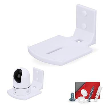 Imagem de Suporte de parede quadrado para monitor de bebê e câmera de segurança para Wyze Wansview Blink TP Link Ring e mais adesivo e montagem rosqueada, suporte fácil de instalar, reduz pontos cegos e