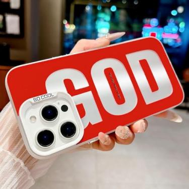 Imagem de HYUEKOKO "GOD HAS A Plan for You, capa de telefone para iPhone 12 Pro Max, linda moda impressão de letras e estética design simples, capa macia TPU fina à prova de choque para meninas, mulheres e