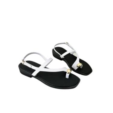 Imagem de Sandália Rasteirinha Feminina de Dedo Leve e Confortável para o Dia a Dia(33,Preto)