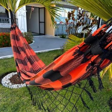 Imagem de REDE DE DESCANSO CASAL GRANDE(Listrada laranja com preto)