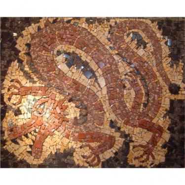 Imagem de Painel Dragão Vermelho Em Mosaico 120x150