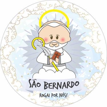 Imagem de Painel de Lona Redondo Santinhos Católicos São Bernardo - Fabrika De F