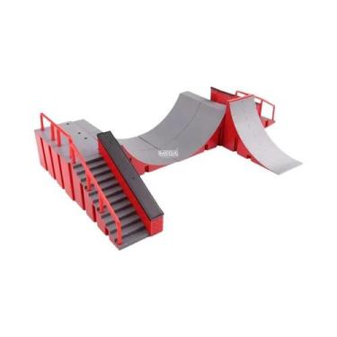 Imagem de Mini Rampa De Skate Para Dedos, Pista Com Degraus E Rampas, Combinação