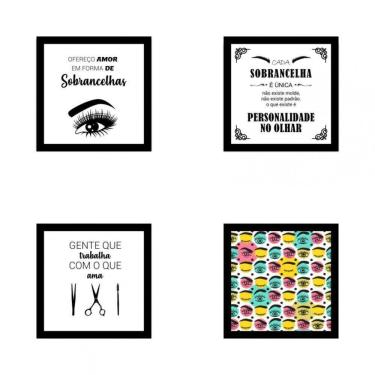 Imagem de Kit De Quadros Decorativos Em Mdf Designer Sobrancelhas 05