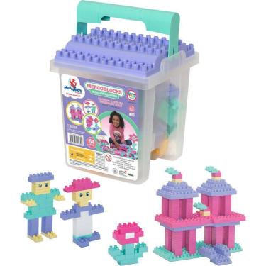 Imagem de Mercoblocks 110 Peças Blocos Menina Merco Toys