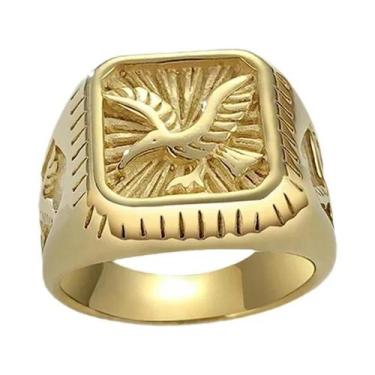 Imagem de Anel Masculino De Aço Inoxidável Preto Quadrado De 12,5mm Com Topo De 