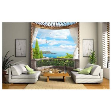 Imagem de Papel De Parede Paisagem Digital Jardim Mar 3D Dav09