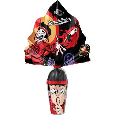 Imagem de Ovo de Páscoa Delice Infantil Chocolate ao Leite Enaldinho 90g Copão com Pulseira 3 Estampas para Colecionar