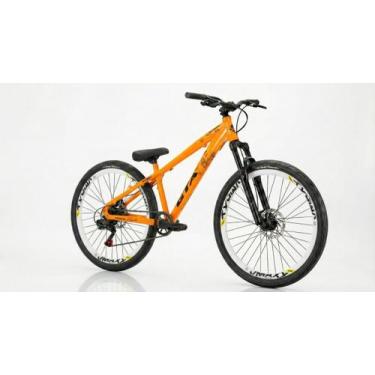 Imagem de Bicicleta Aro 26 Freeride GTA Rebel 1X1 Freio a Disco, Laranja 2