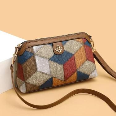Imagem de Bolsa Crossbody Feminina Pequena em PU - Bolsa de Ombro Luxo para Celu